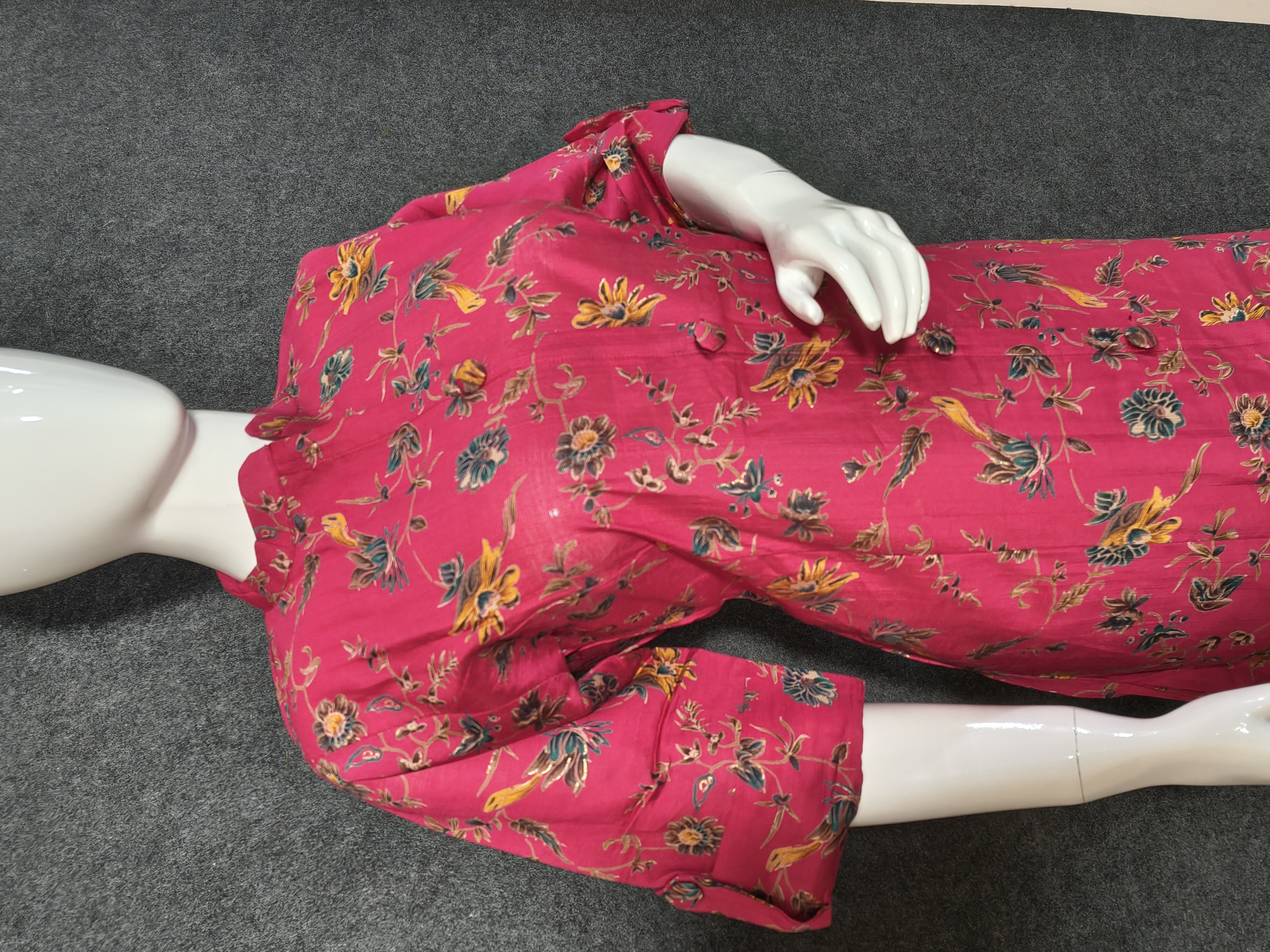 Pink Floral Printed Long Co-ord Set - Hover view