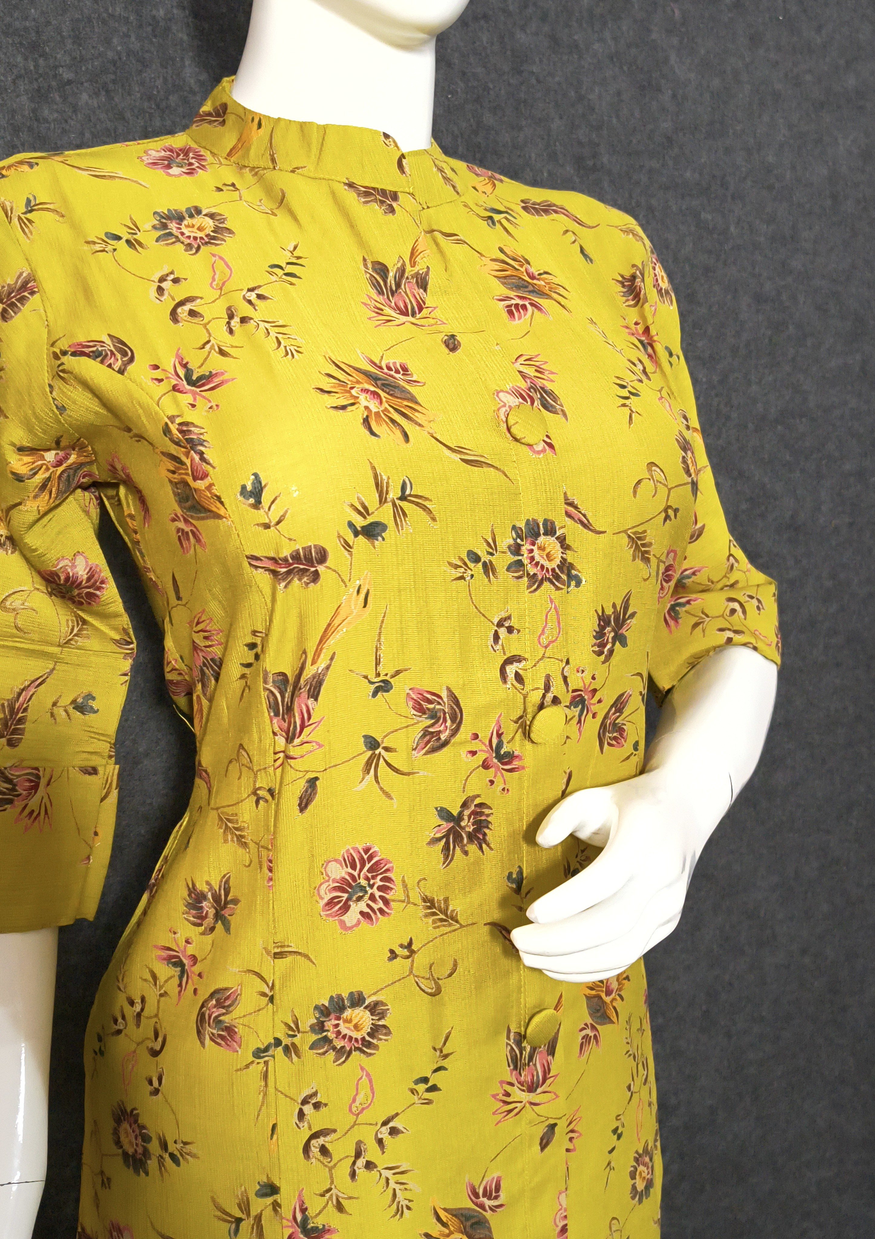 Yellow Printed Long Co-ord Set - Hover view
